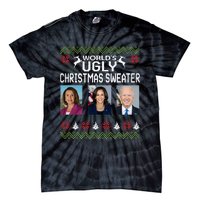 World's Ugly Pelosi Kamala Joe Biden Christmas Sweater Tie-Dye T-Shirt