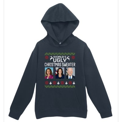 World's Ugly Pelosi Kamala Joe Biden Christmas Sweater Urban Pullover Hoodie