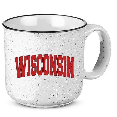 Wisconsin Usa State Wi Varsity Style Vintage Sports Cool Gift 15oz Campfire Ceramic Mug