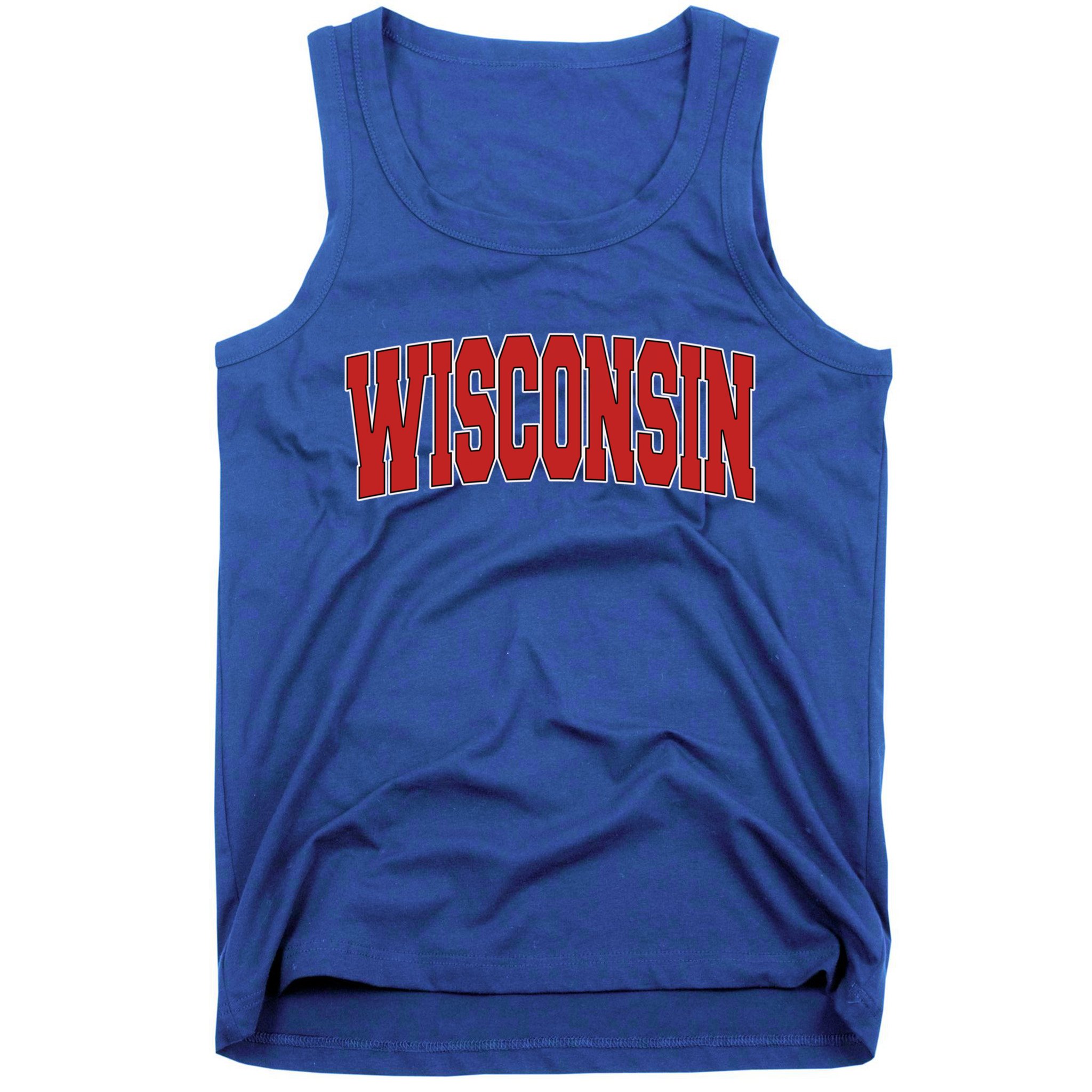 Wisconsin Usa State Wi Varsity Style Vintage Sports Cute Gift Tank Top