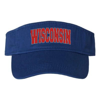 Wisconsin Usa State Wi Varsity Style Vintage Sports Cute Gift Visor