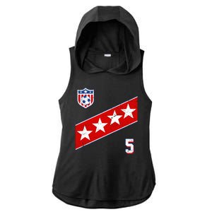 WomenS Us Soccer Jersey Number 5 Ladies PosiCharge Tri-Blend Wicking Draft Hoodie Tank