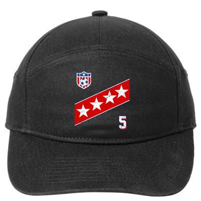 WomenS Us Soccer Jersey Number 5 7-Panel Snapback Hat