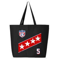 WomenS Us Soccer Jersey Number 5 25L Jumbo Tote