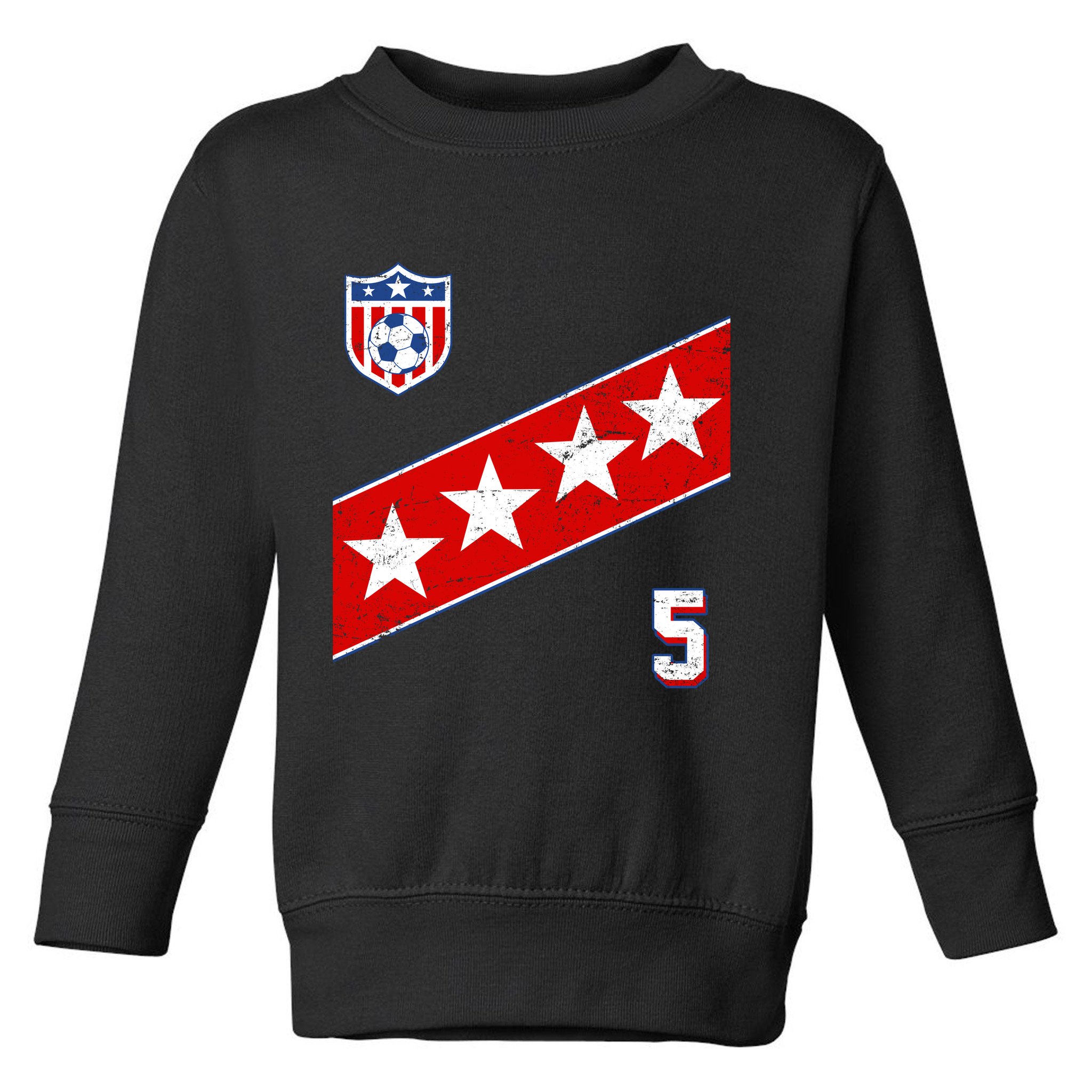WomenS Us Soccer Jersey Number 5 Toddler Sweatshirt
