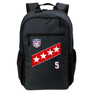 WomenS Us Soccer Jersey Number 5 Daily Commute Backpack