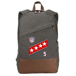 WomenS Us Soccer Jersey Number 5 Cotton Canvas Backpack