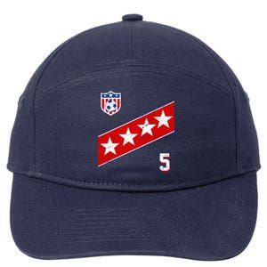 WomenS Us Soccer Jersey Number 5 7-Panel Snapback Hat