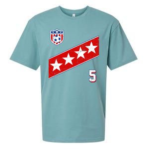 WomenS Us Soccer Jersey Number 5 Sueded Cloud Jersey T-Shirt