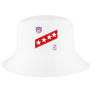 WomenS Us Soccer Jersey Number 5 Cool Comfort Performance Bucket Hat