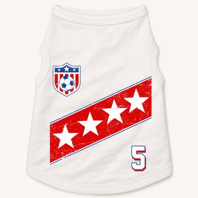 WomenS Us Soccer Jersey Number 5 Doggie Tank