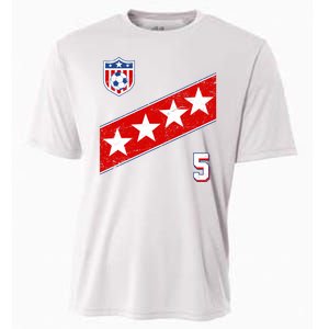 WomenS Us Soccer Jersey Number 5 Cooling Performance Crew T-Shirt