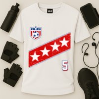 WomenS Us Soccer Jersey Number 5 Cooling Performance Crew T-Shirt