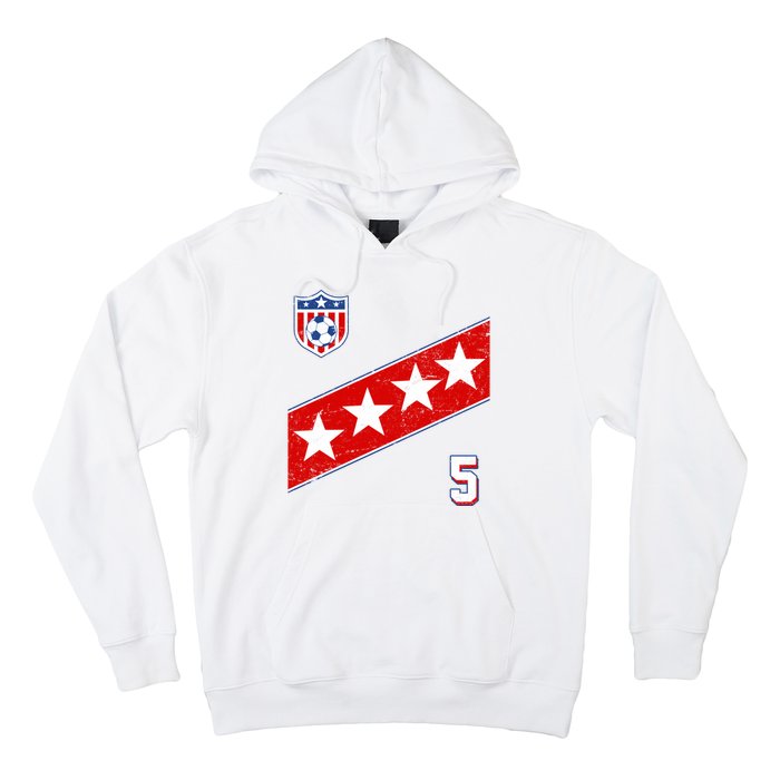 WomenS Us Soccer Jersey Number 5 Hoodie