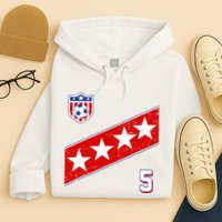 WomenS Us Soccer Jersey Number 5 Hoodie
