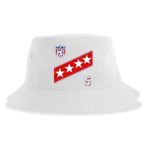 WomenS Us Soccer Jersey Number 5 Sustainable Bucket Hat