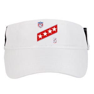 WomenS Us Soccer Jersey Number 5 Adult Drive Performance Visor