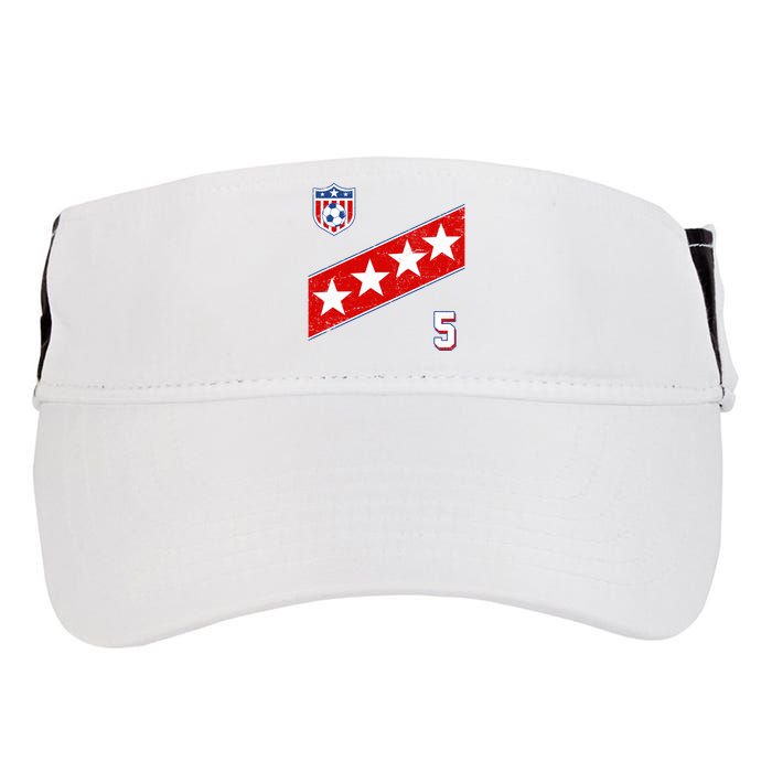 WomenS Us Soccer Jersey Number 5 Adult Drive Performance Visor