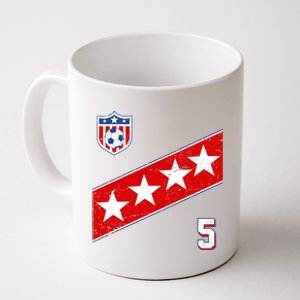 WomenS Us Soccer Jersey Number 5 Coffee Mug