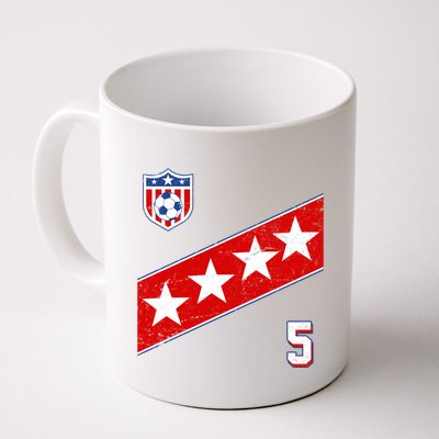 WomenS Us Soccer Jersey Number 5 Mug