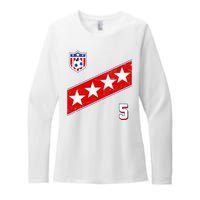 WomenS Us Soccer Jersey Number 5 Womens CVC Long Sleeve Shirt