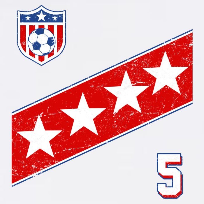 WomenS Us Soccer Jersey Number 5 Flatbill Hat