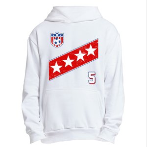 WomenS Us Soccer Jersey Number 5 Urban Pullover Hoodie