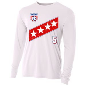 WomenS Us Soccer Jersey Number 5 Cooling Performance Long Sleeve Crew