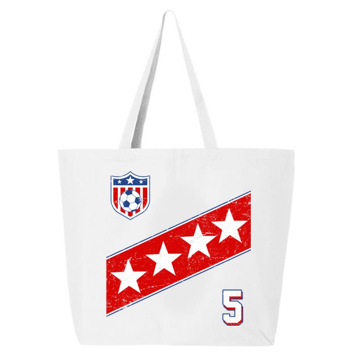 WomenS Us Soccer Jersey Number 5 25L Jumbo Tote