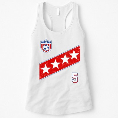 WomenS Us Soccer Jersey Number 5 Womens Tank Top