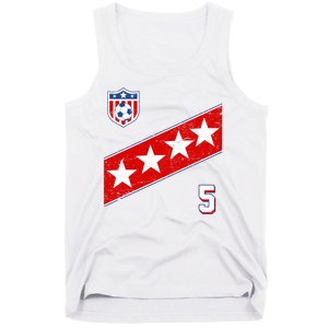 WomenS Us Soccer Jersey Number 5 Tank Top