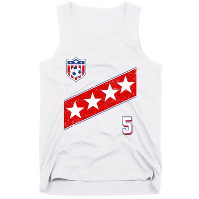 WomenS Us Soccer Jersey Number 5 Tank Top