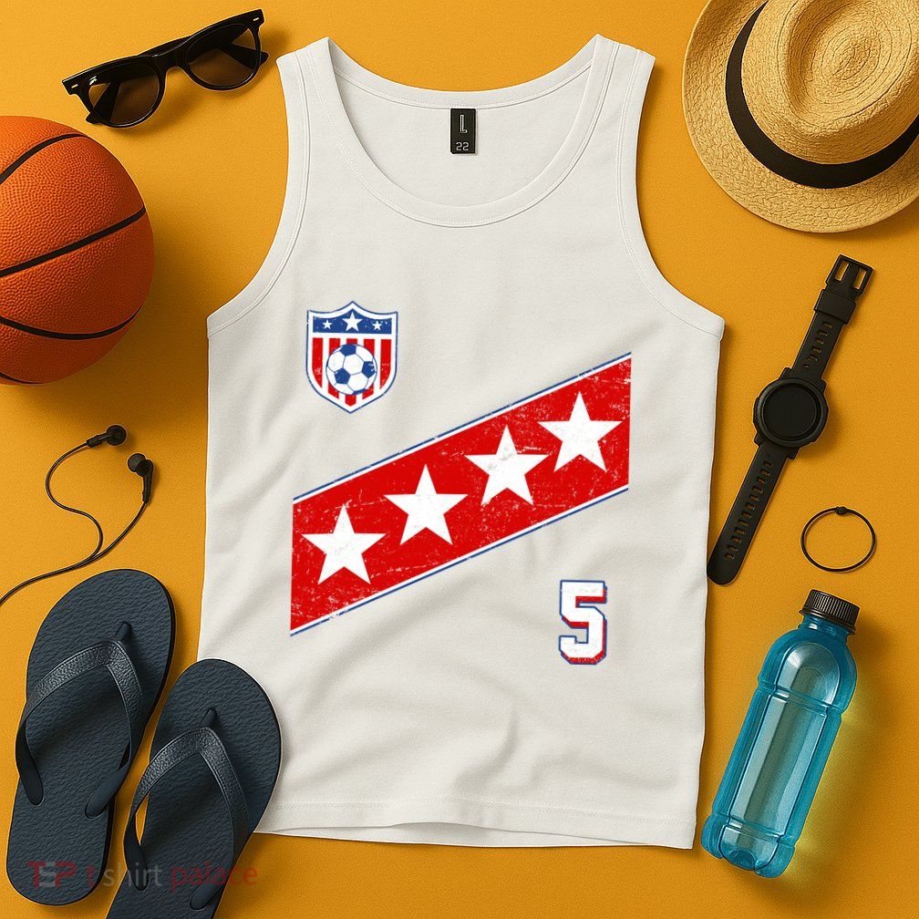 WomenS Us Soccer Jersey Number 5 Tank Top