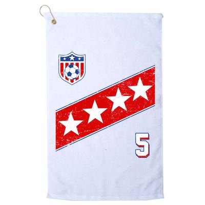 WomenS Us Soccer Jersey Number 5 Golf Towel