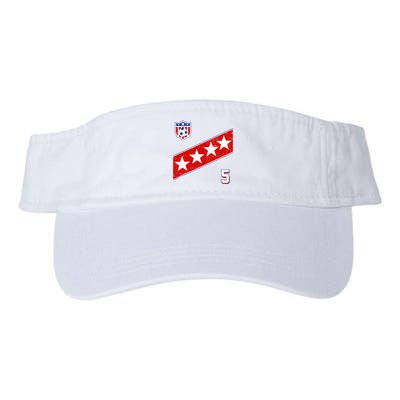 WomenS Us Soccer Jersey Number 5 Visor