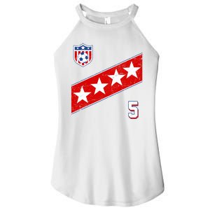 WomenS Us Soccer Jersey Number 5 Women's Perfect Tri Rocker Tank