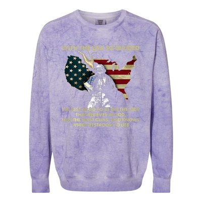 With Usa So Divide IM Just Glad To Be On The Side Colorblast Crewneck Sweatshirt