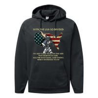 With Usa So Divide IM Just Glad To Be On The Side Performance Fleece Hoodie