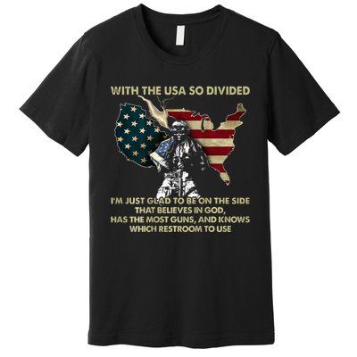 With Usa So Divide IM Just Glad To Be On The Side Premium T-Shirt