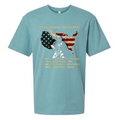 With Usa So Divide IM Just Glad To Be On The Side Sueded Cloud Jersey T-Shirt