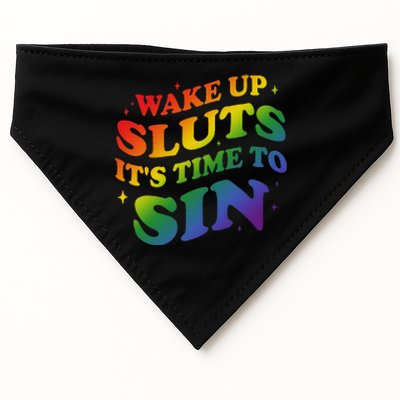 Wake Up Sluts Its Time To Sin USA-Made Doggie Bandana