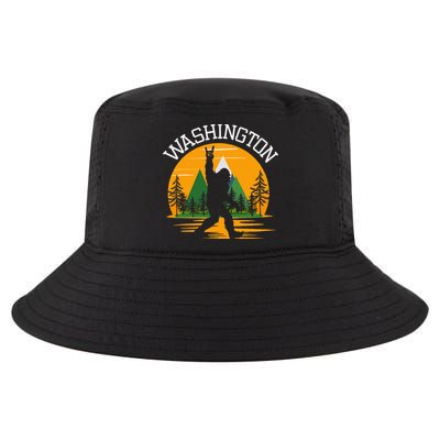 Washington Us State Bigfoot Sasquatch Cool Comfort Performance Bucket Hat