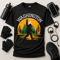 Washington Us State Bigfoot Sasquatch Cooling Performance Crew T-Shirt