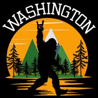 Washington Us State Bigfoot Sasquatch Cooling Performance Crew T-Shirt