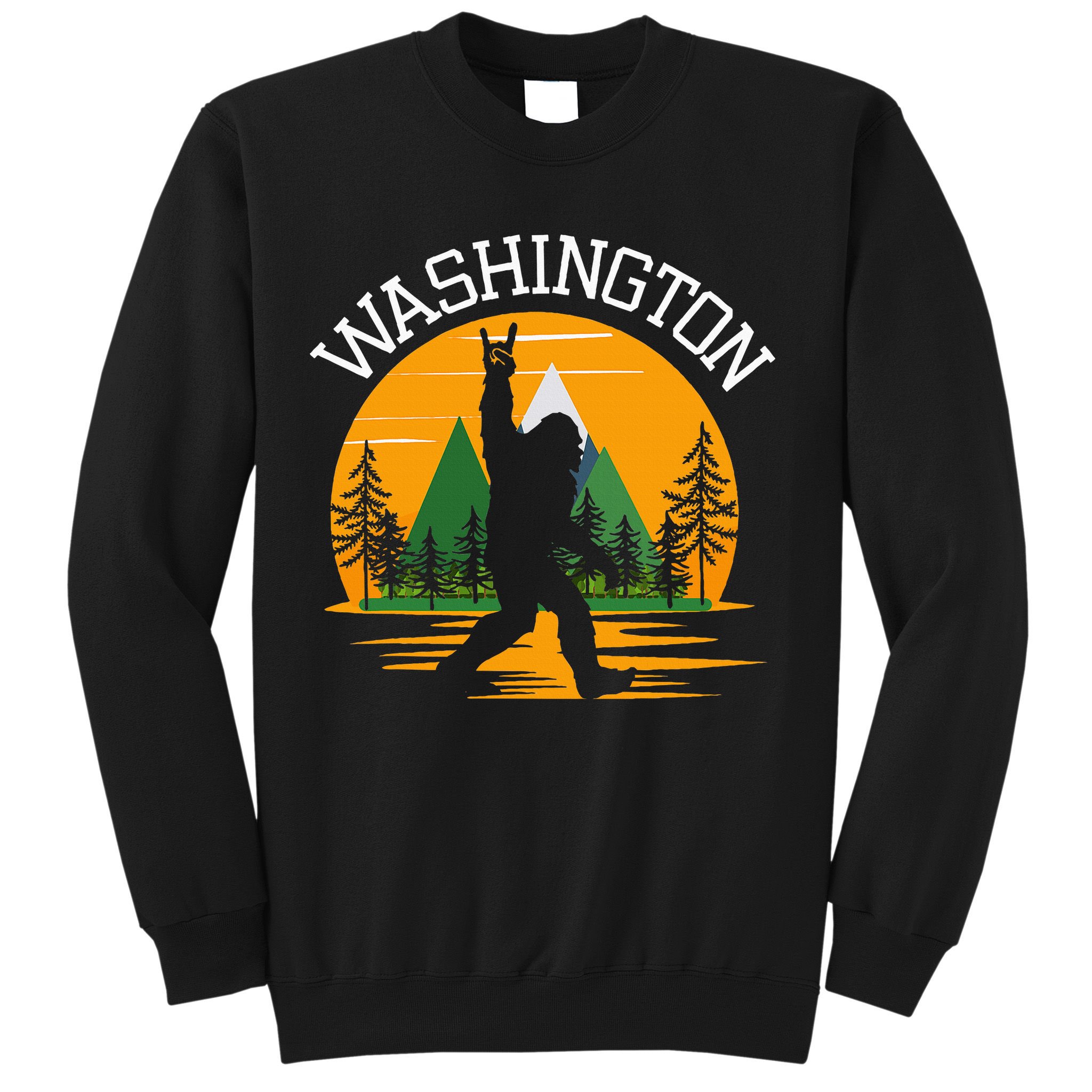 Washington Us State Bigfoot Sasquatch Sweatshirt