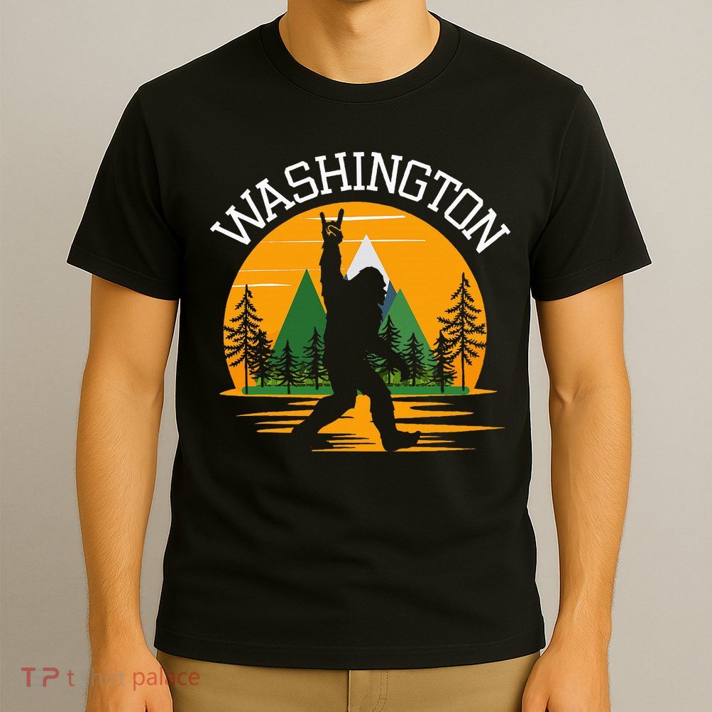 Washington Us State Bigfoot Sasquatch T-Shirt