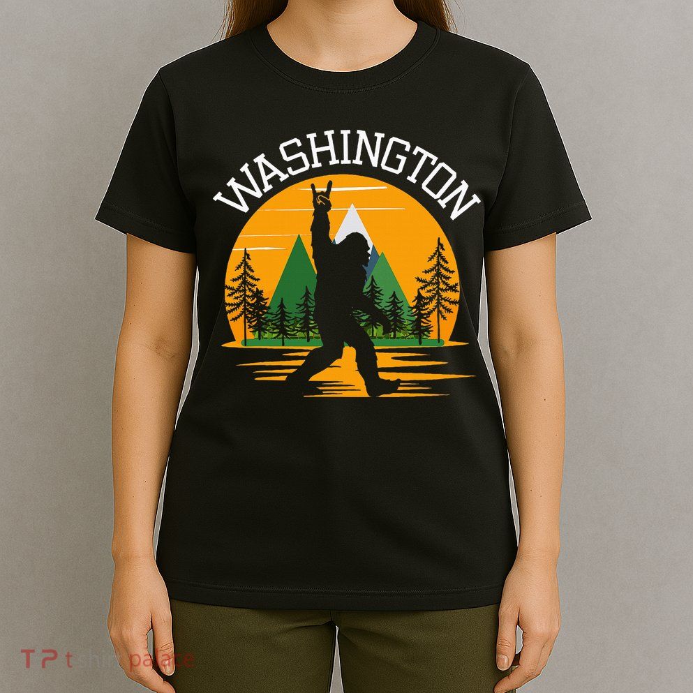 Washington Us State Bigfoot Sasquatch T-Shirt