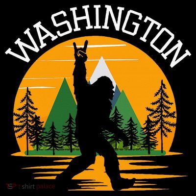 Washington Us State Bigfoot Sasquatch T-Shirt