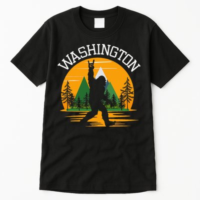 Washington Us State Bigfoot Sasquatch Tall T-Shirt