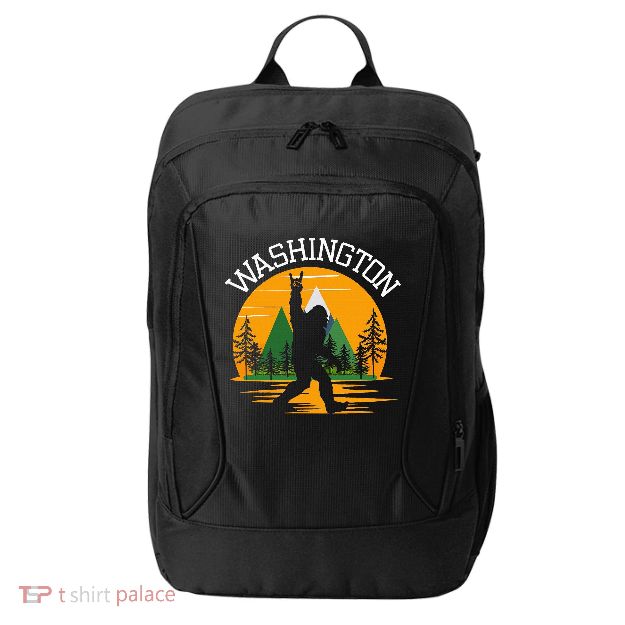 Washington Us State Bigfoot Sasquatch City Backpack
